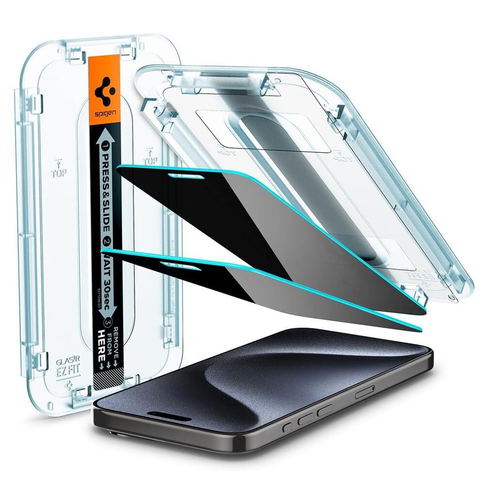 iPhone 15 Pro Glass Screen Protector EZ Fit GLAS.tR Privacy 2PCS