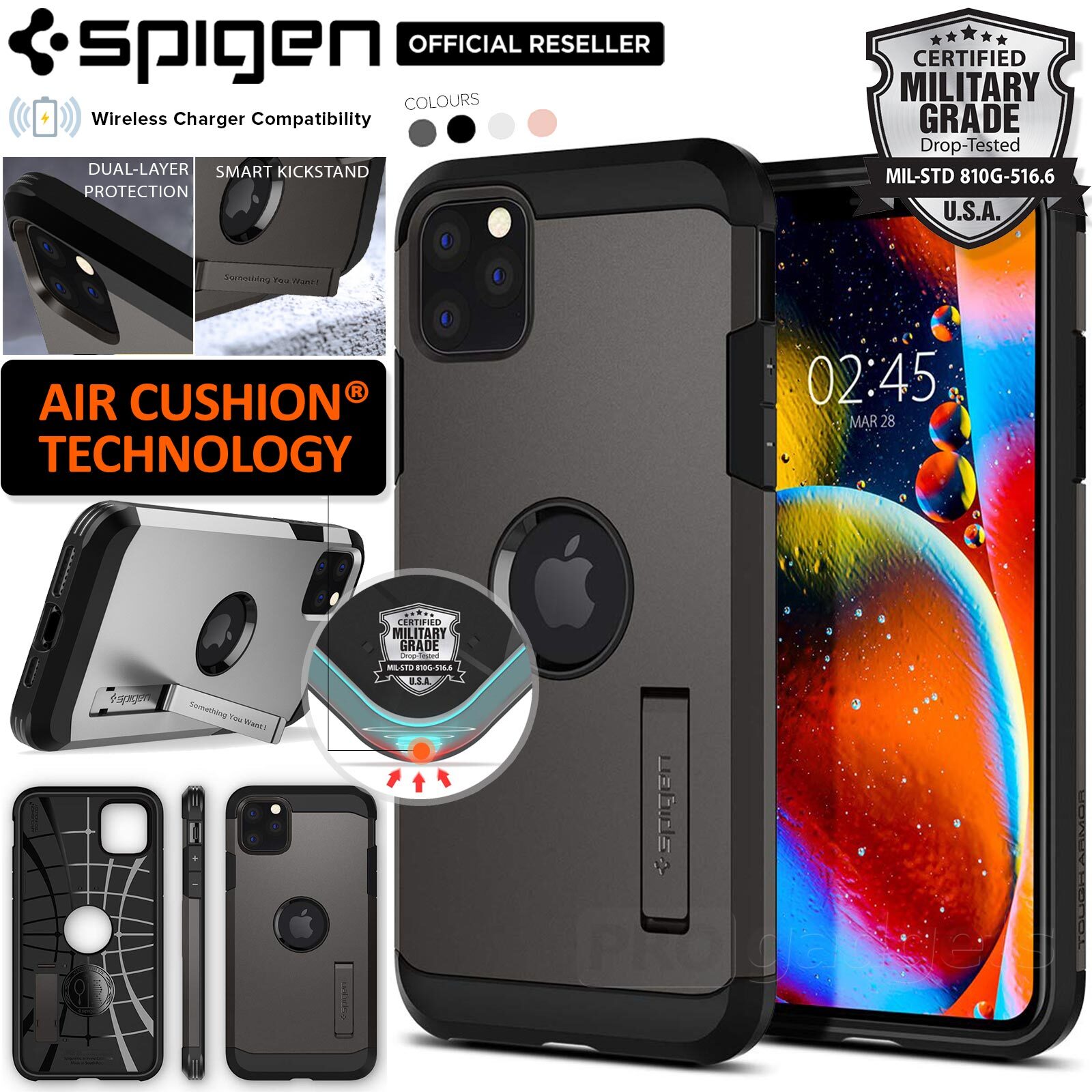 Buy Spigen Tough Armor TPU & PC Back Case For iPhone 11 (Air