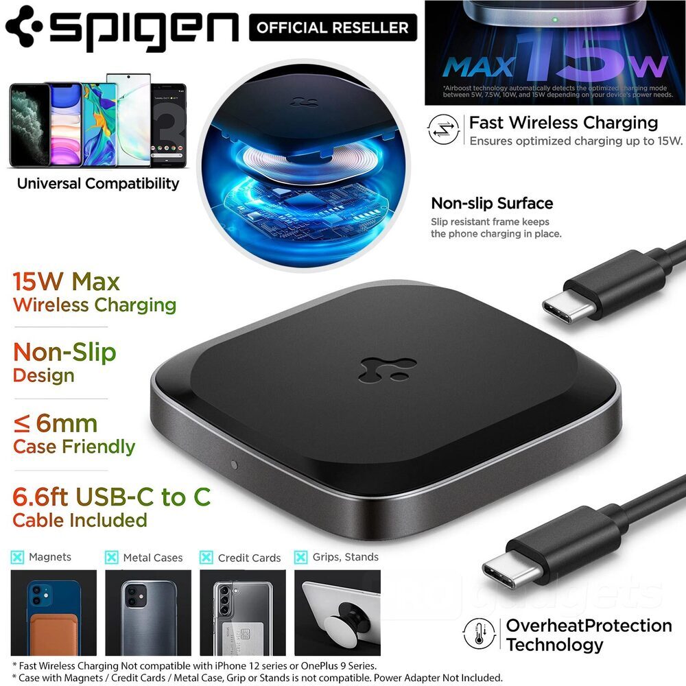 Spigen ArcField for MagSafe Charger, Magnetic Wireless Charger for iPhone  15 Pro Max Plus iPhone 14 13 Plus Pro Max Fast Wireless Charging Pad
