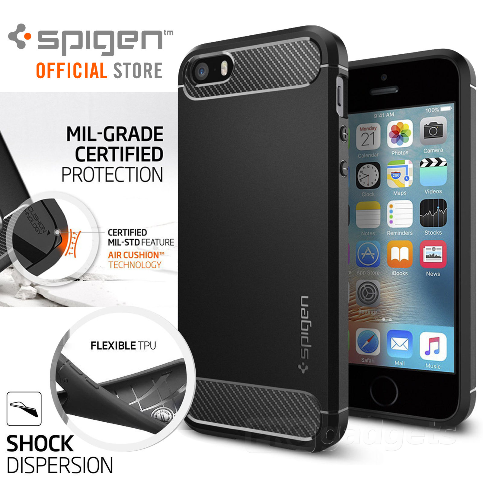 Spigen Iphone Se Case Rugged Armor 041cs20167