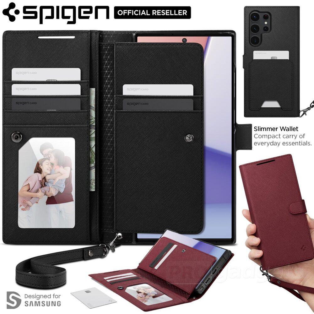 Spigen Black Wallet S Plus Case - For Samsung Galaxy S23 Ultra